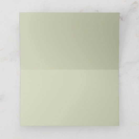 Carte De Placement Sage de feuillage Tropical Vert Mariage de script  (Intérieur déplié)
