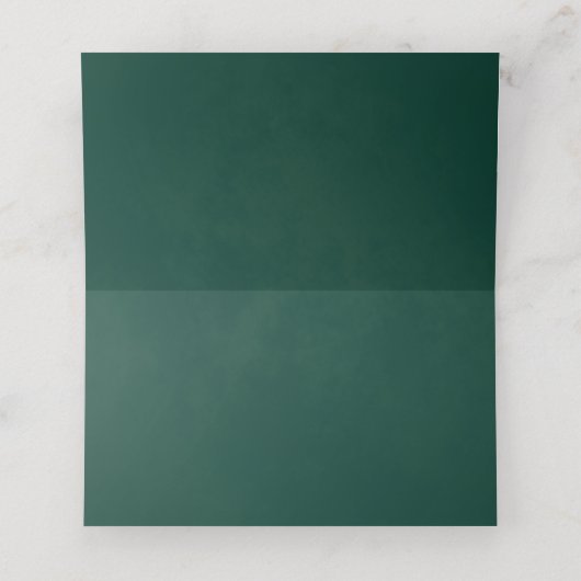 Carte De Placement Sage & Emerald Feuilles Élégant mariage écriture (Intérieur déplié)
