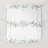 Carte De Placement Sage Et Lilac Floral Argent Mariage Géométrique (Extérieur déplié)