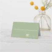 Carte De Placement Sage Green Bold Élégant Mariage simple (Devant)