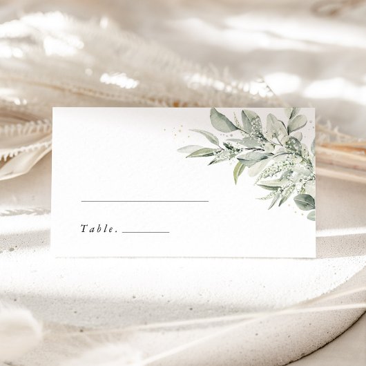 Carte De Placement Sage Green Botanical Elegant Wedding Place Cards