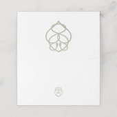 Carte De Placement Sage Green Celtic Irlandais Swan Love Knot Mariage (Extérieur déplié)