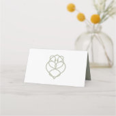 Carte De Placement Sage Green Celtic Irlandais Swan Love Knot Mariage (Dos)