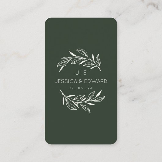 Carte De Placement Sage Green Cream Photos mémorables Qr Code mariage (Dos)