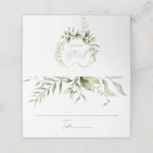 Carte De Placement Sage Green Eucalyptus Foliage Mariage botanique (Extérieur déplié)