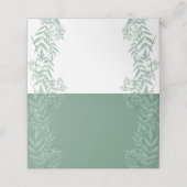 Carte De Placement Sage Green Mariage Vintage Botanique (Extérieur déplié)