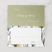 Carte De Placement Sage Green & Soft Yellow Botanical Wedding (Extérieur déplié)