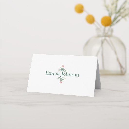 Carte De Placement Sage Green Wildflower Folk Wedding (Devant)