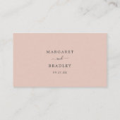 Carte De Placement Sage Greenery rose Dusty Rose Floral Mariage (Dos)