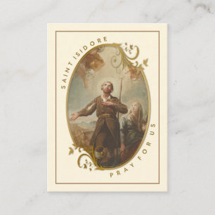 Carte De Placement Saint Isidore, ouvrier agricole Prière religieuse