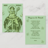 Carte De Placement Saint Patrick Prayer Card – Catholic Devotional (Devant / Derrière)