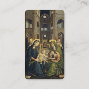 Carte De Placement Sainte Anne avec la Sainte Vierge Marie Prière Jés
