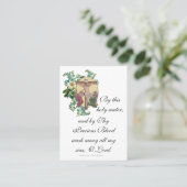 Carte De Placement Sainte Eau Prière catholique Jésus avec les anges (Debout devant)