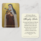Carte De Placement Sainte Marie Magdalene De Pazzi Prière catholique (Devant / Derrière)
