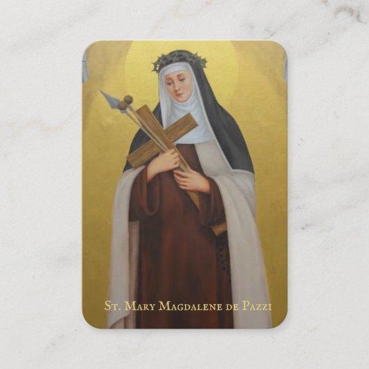 Carte De Placement Sainte Marie Magdalene De Pazzi Prière catholique (Devant)