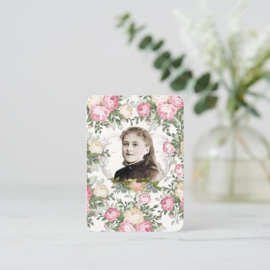 Carte De Placement Sainte Thérèse de l'Enfant Jésus Prière Novena Cat (Debout devant)