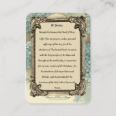 Carte De Placement Sainte Vierge Marie Jésus-Matin Offrant la prière (Dos)