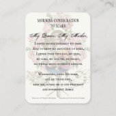 Carte De Placement Sainte Vierge Marie Jésus Sainte prière catholique (Dos)