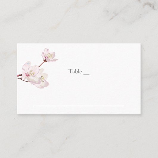 Carte De Placement Sakura japonais traditionnel à fleurs de cerisier (Devant)