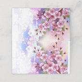 Carte De Placement Sakura rose sur fond de peinture (Extérieur déplié)
