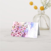 Carte De Placement Sakura rose sur fond de peinture (Dos)