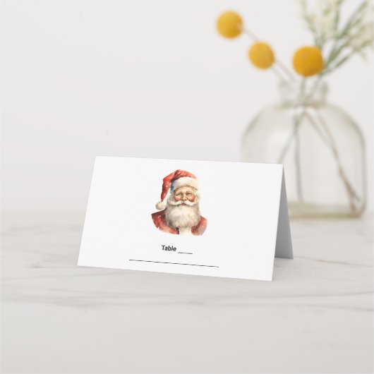 Carte De Placement Santa Claus Retro Christmas Table (Devant)