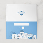 Carte De Placement Santorin Destination Mariage de l'île grecque (Extérieur déplié)