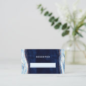 Carte De Placement Sapphire Blue Rose Gold Réservé Mariage siège (Debout devant)