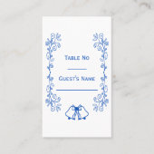 Carte De Placement Sapphire Mariage Place Card Bells Sapphire Défilem (Devant)