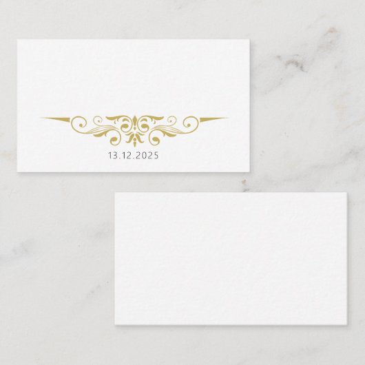 Carte De Placement Sarah - Plaques Mariages Gold Accent (Devant / Derrière)