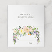 Carte De Placement Saule et Mariage floral (Extérieur déplié)