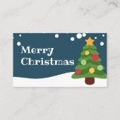 Carte De Placement Scène de neige Noël (Dos)