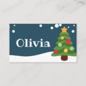 Carte De Placement Scène de neige Noël (Devant)