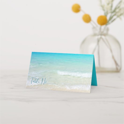 Carte De Placement Scène de plage tropicale eau turquoise (Devant)