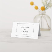 Carte De Placement script de calligraphie Mariage plié (Dos)