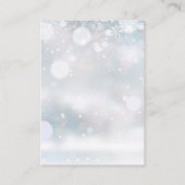 Carte De Placement Script de flocons de neige d'hiver Mariage Merci (Dos)