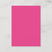 Carte De Placement Script de signature Mariage Merci Rose Chaud (Dos)