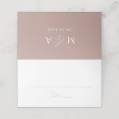 Carte De Placement Script élégant moderne Dusty Rose Mariage (Extérieur déplié)