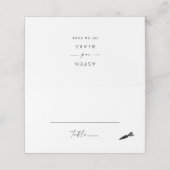 Carte De Placement Script moderne Cuisine végétarienne Mariage (Extérieur déplié)