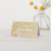 Carte De Placement Script moderne Ombre Gold Sièges Table Carte Place (Dos)