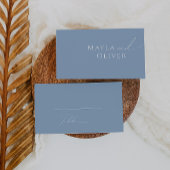 Carte De Placement Script Whimsical | Dusty Blue Flat Mariage