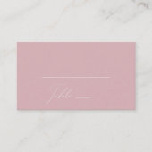 Carte De Placement Script Whimsical | Dusty Rose Mariage plat (Devant)