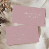 Carte De Placement Script Whimsical | Dusty Rose Mariage plat