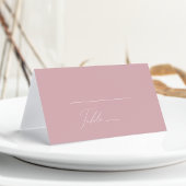 Carte De Placement Script Whimsical | Dusty Rose plié