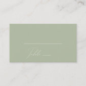 Carte De Placement Script Whimsical | Mariage plat Sage Green (Devant)