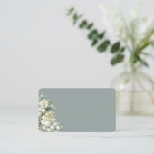 Carte De Placement Seafoam Green Snowberry+Eucalyptus Mariage plat (Debout devant)