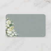 Carte De Placement Seafoam Green Snowberry+Eucalyptus Mariage plat (Devant)