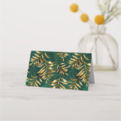 Carte De Placement Seamless pattern with golden ferns (Dos)