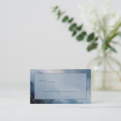 Carte De Placement Serene Blue Abstract Cosmic (Debout devant)