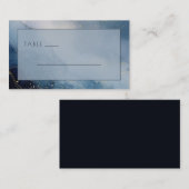 Carte De Placement Serene Blue Abstract Cosmic (Devant / Derrière)